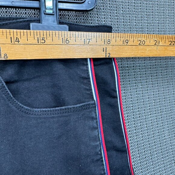 Cello womens Black Skinny Jeans With Red & White Side Stripes - Size 20 - Picture 8 of 10